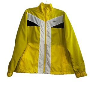 YONEX Badminton Tennis Golf Warm Up Jacket Yellow Black Lining Unisex Small